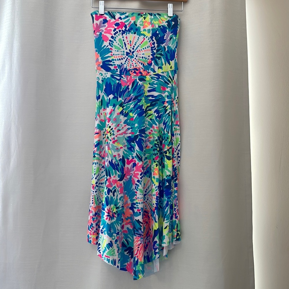 Lilly Pulitzer Strapless Midi Length Dress